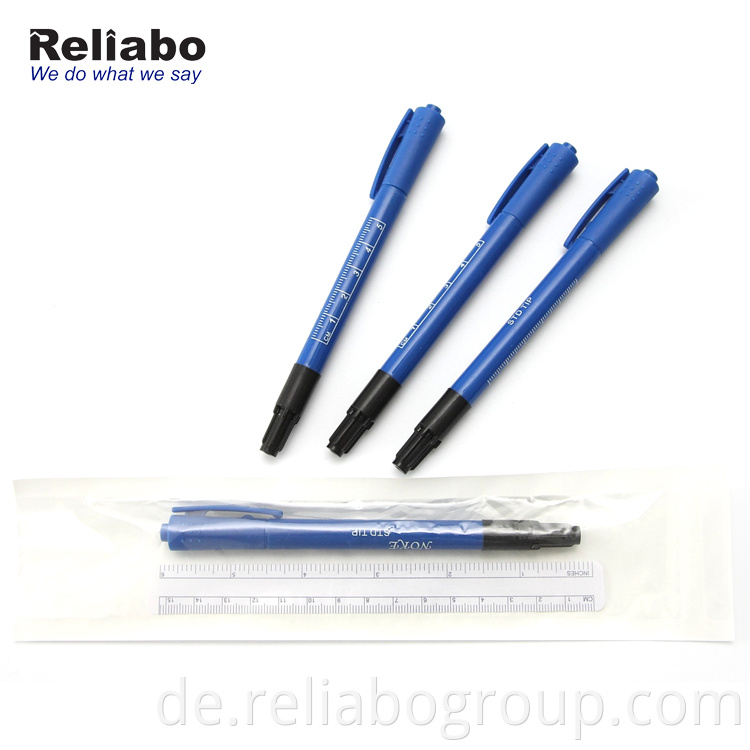 Reliabo Hersteller Medical Pen Bester permanenter chirurgischer Marker mit Lineal